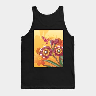 Tropical Floral Pattern Tank Top